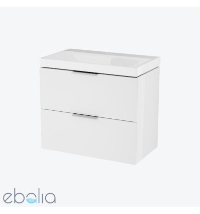 Szafka z umywalką 65 cm, z otworem na baterię Blanko biały połysk Excellent (MLEX.6317.K.640.WHCR)