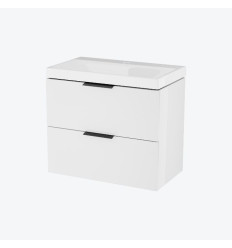 Szafka z umywalką 65 cm, z otworem na baterię Blanko biały połysk Excellent (MLEX.6317.K.640.WHBL)