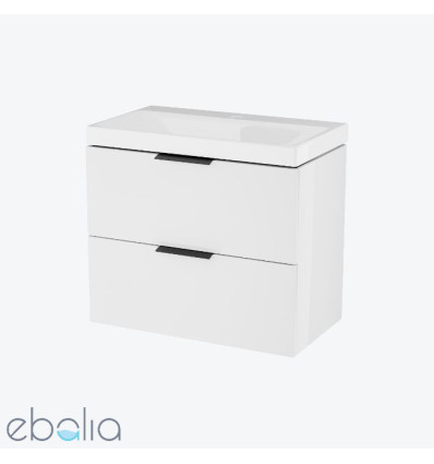 Szafka z umywalką 65 cm, z otworem na baterię Blanko biały połysk Excellent (MLEX.6317.K.640.WHBL)