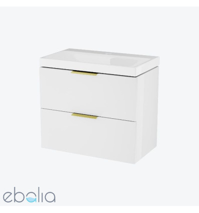 Szafka z umywalką 65 cm, z otworem na baterię Blanko biały połysk Excellent (MLEX.6317.K.640.WHGL)