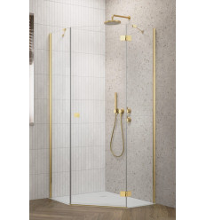 Kabina pięciokątna 80x80 Essenza Gold PTJ Radaway (1385010-09-01R + 1385049-01-01)