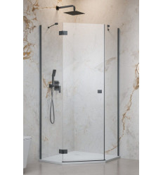 Kabina pięciokątna 80x80 Essenza Brushed GunMetal PTJ Radaway (1385010-92-01L + 1385049-01-01)
