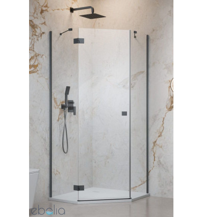 Kabina pięciokątna 80x80 Essenza Brushed GunMetal PTJ Radaway (1385010-92-01L + 1385049-01-01)