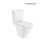 Miska WC do kompaktu Rimless 65,5 cm o/podwójny Supraglaze® Gap Roca (A3420N8S00)