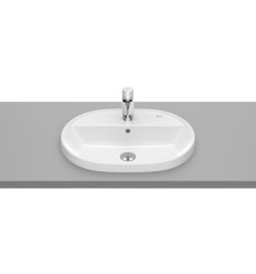 Umywalka blatowa owalna 55x40 cm, z otworem na baterię, z przelewem, Supraglaze® GAP Roca (A3270Y6S00)