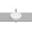 Umywalka 370x370 H75 mm Supraglaze® Inspira Roca (A32752RS00)