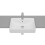 Umywalka półblatowa 55x42 FINECERAMIC ® BIAŁY MAT INSPIRA COLORS Roca (A32753S620)
