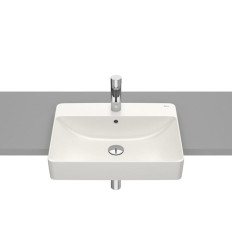 Umywalka półblatowa 55x42 FINECERAMIC ® BEŻ INSPIRA COLORS Roca (A32753S650)