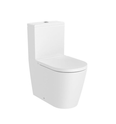 Miska wc do kompaktu Rimless BTW o/podwójny 645 mm BIAŁY MAT INSPIRA COLORS Roca (A342526620)