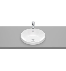 Umywalka blatowa okrągła 39 cm, z przelewem, Supraglaze® GAP Roca (A3270Y3S00)