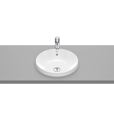 Umywalka blatowa okrągła 39 cm, z przelewem, Supraglaze® GAP Roca (A3270Y3S00)