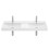Umywalka ścienna podwójna 120x46 cm Supraglaze® ONA Roca (A32768BS00)