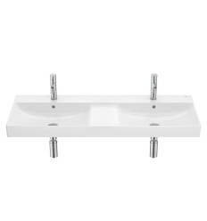 Umywalka ścienna podwójna 120x46 cm Supraglaze® ONA Roca (A32768BS00)