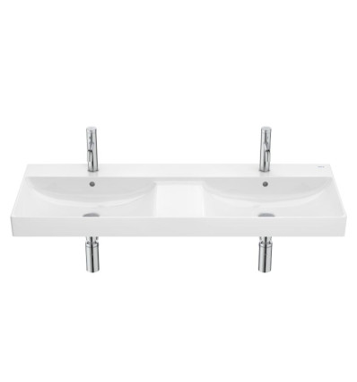 Umywalka ścienna podwójna 120x46 cm Supraglaze® ONA Roca (A32768BS00)