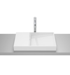 Umywalka nablatowa DASH 60x38 cm BIAŁY POŁYSK HORIZON Roca (A32727900B)