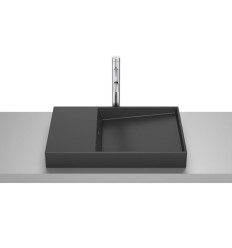 Umywalka nablatowa DASH 60x38 cm CZARNY MAT HORIZON Roca (A32727908B)