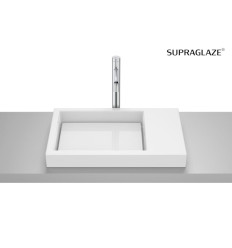 Umywalka blatowa SKYLINE 60x38 cm biały połysk Supraglaze® HORIZON Roca (A327275S0B)