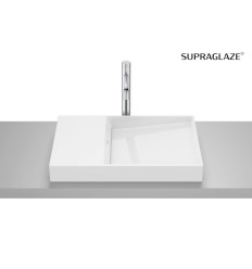 Umywalka nablatowa DASH 60x38 cm biały połysk Supraglaze® HORIZON Roca (A327279S0B)