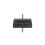ONA Umywalka ścienna 55x46 cm Fineceramic® CZARNY MAT ONA BLACK Roca (A327685080)