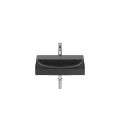 ONA Umywalka ścienna 55x36 cm CPT Fineceramic® CZARNY MAT ONA BLACK Roca (A327683080)