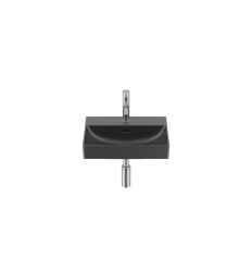 ONA Umywalka ścienna 45x36 cm CPT Fineceramic® CZARNY MAT ONA BLACK Roca (A327682080)