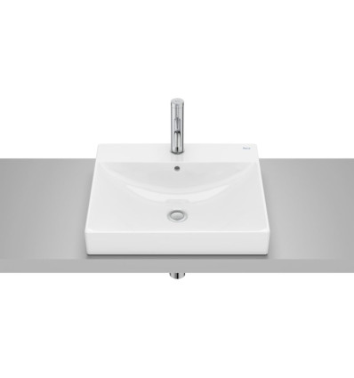 Umywalka blatowa 50x45 cm z otworem na baterię Fineceramic®, Supraglaze® ONA Roca (A32768LS00)
