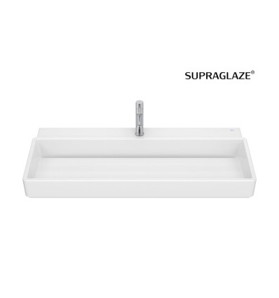 Umywalka ścienna /meblowa 100x43 cm z 1 otworem na baterię, Supraglaze® TURA Roca (A327698S00)