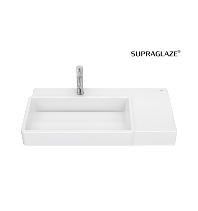Umywalka ścienna / meblowa 80x43 cm LEWA, Supraglaze® TURA Roca (A327697S00)