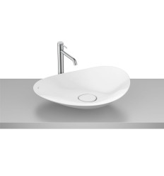 Umywalka nablatowa 62,5x38,5 cm Fineceramic® BIAŁY POŁYSK OHTAKE Roca (A327A1P000)