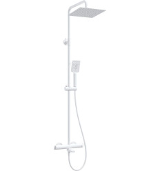 Deszczownica z baterią wannową termostatyczną biała Therm Deante (NAC A1HT)