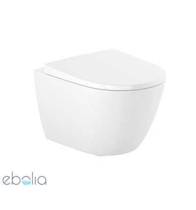 Miska WC podwieszana Rimless Compacto z deską wolnoopadającą (zestaw) Roca (A34H689000)