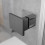 Kabina asymetryczna 80x90 Essenza Brushed GunMetal PTJ Radaway (1385010-92-01R + 1385052-01-01)