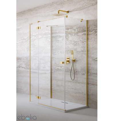 Kabina przyścienna 80x70 Essenza Gold KDJ+S Radaway (1385021-09-01L + 1384048-01-01 + 1384048-01-01)