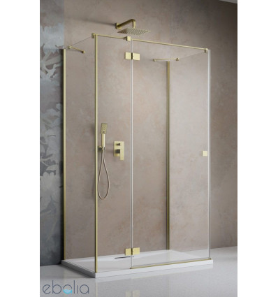 Kabina przyścienna 80x70 Essenza Brushed Gold KDJ+S Radaway (1385021-99-01L + 1384048-01-01 + 1384048-01-01)