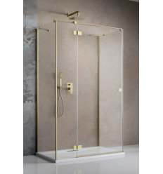 Kabina przyścienna 80x70 Essenza Brushed Gold KDJ+S Radaway (1385021-99-01L + 1384048-01-01 + 1384048-01-01)