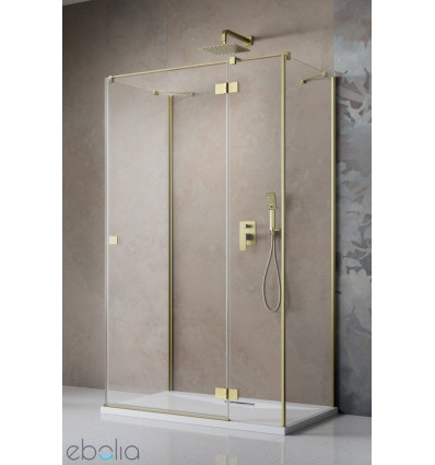 Kabina przyścienna 100x70 Essenza Brushed Gold KDJ+S Radaway (1385022-99-01R + 1384048-01-01 + 1384048-01-01)