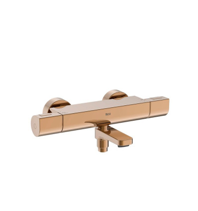 Bateria wannowo-prysznicowa termostatyczna ścienna Rose Gold T-1000 Roca (A5A1E2ERG0)