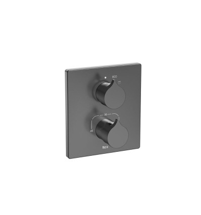 Bateria prysznicowa podtynkowa termostatyczna Brushed Titanium Black Insignia Roca (A5A2C3ANM0)