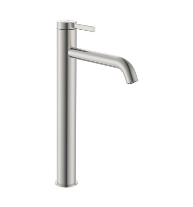 Bateria umywalkowa wysoka z korkiem click-clack PVD Inox ONA Roca (A5A349ESM0)