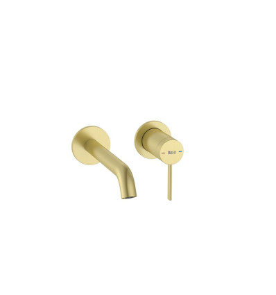 Bateria umywalkowa dwuotworowa podtynkowa PVD Brushed Gold ONA Roca (A5A359EVA0)