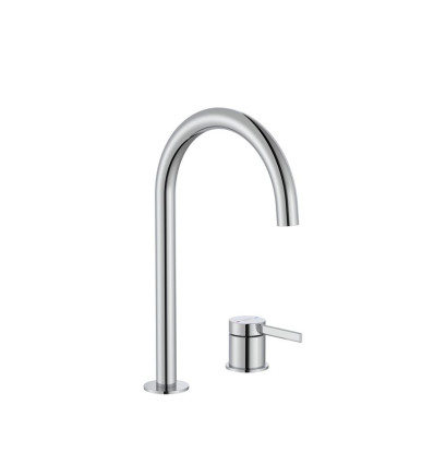 Bateria umywalkowa dwuotworowa nablatowa z korkiem click-clack chrom ONA Roca (A5A389EC00)