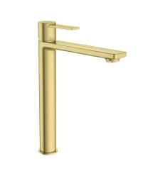 Bateria umywalkowa wysoka bez korka Cold Start Brushed Gold Targa Roca (A5A345FVA0)