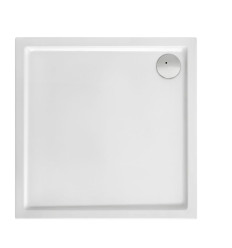 Brodzik kwadratowy akrylowy biały Flat 90x90x4 cm Granada Roca (A276255000)