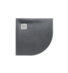BRODZIK PÓŁOKRĄGŁY 900x900 SZARY ŁUPEK TERRAN Roca (AP10538438401200)