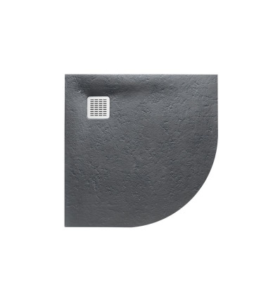 BRODZIK PÓŁOKRĄGŁY 900x900 SZARY ŁUPEK TERRAN Roca (AP10538438401200)