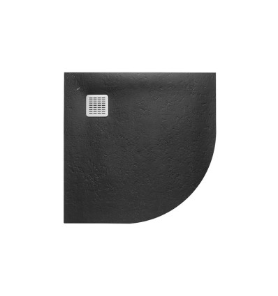 BRODZIK PÓŁOKRĄGŁY 900x900 CZARNY TERRAN Roca (AP10538438401400)