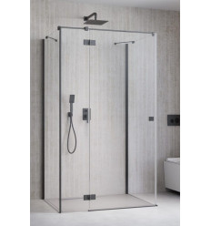 Kabina przyścienna 80x70 Essenza Brushed GunMetal KDJ+S Radaway (1385021-92-01L + 1384048-01-01 + 1384048-01-01)