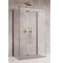 Kabina przyścienna 80x70 Essenza Brushed Copper KDJ+S Radaway (1385021-93-01L + 1384048-01-01 + 1384048-01-01)