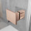 Kabina przyścienna 80x70 Essenza Brushed Copper KDJ+S Radaway (1385021-93-01L + 1384048-01-01 + 1384048-01-01)