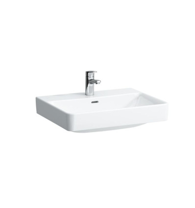 Umywalka ścienna biała 60x46,5 powłoka LCC z otworem na baterie Pro S Laufen pro (H8109634001041)